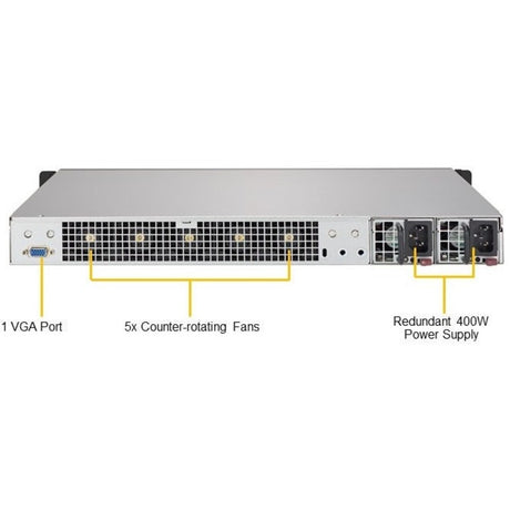 Supermicro SuperServer 1019D-12C-FRN5TP 1U Rack-mountable Server - Xeon D-2163IT 2.10 GHz - Serial ATA/600 Controller