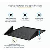 StarTech.com 2 Post Server Rack Shelf - Vented - Center Mount - Up to 75 lb. - 2 post Network Rack Shelf (CABSHF2POSTV2)