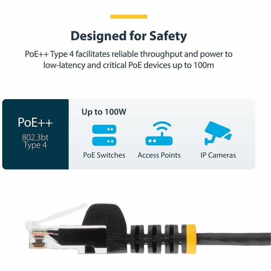 StarTech.com 0.5 m CAT6 Cable - Slim CAT6 Patch Cord - Blue - Snagless RJ45 Connectors - Gigabit Ethernet Cable - 28 AWG (N6PAT50CMBLS)