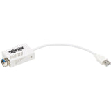 Eaton Tripp Lite Series USB 2.0 Ethernet NIC Adapter - 10/100 Mbps, 100Base-FX, LC, Multimode Fiber, White
