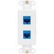 Eaton Tripp Lite Series Center Plate Insert, Decora Style - Vertical, 2 Ports, TAA