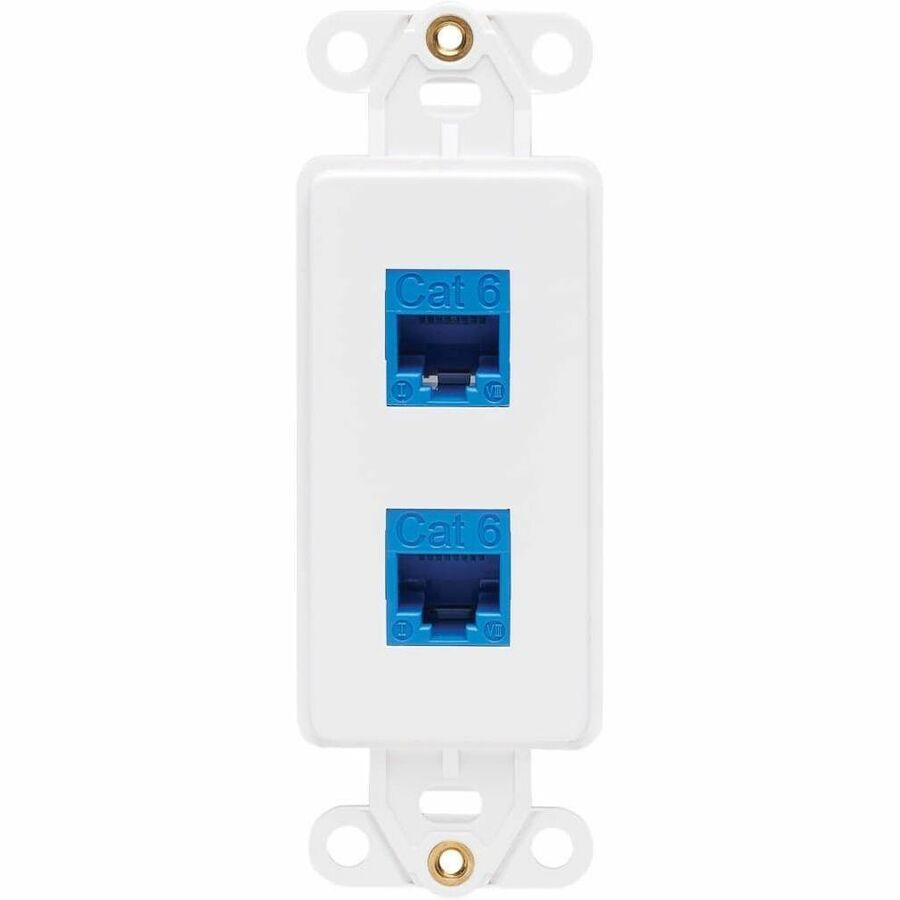 Eaton Tripp Lite Series Center Plate Insert, Decora Style - Vertical, 2 Ports, TAA