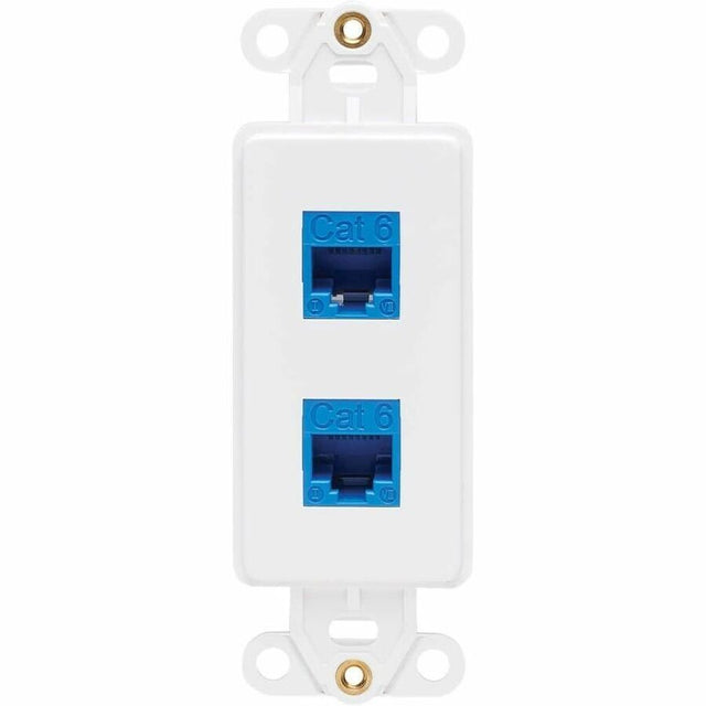 Eaton Tripp Lite Series Center Plate Insert, Decora Style - Vertical, 2 Ports, TAA