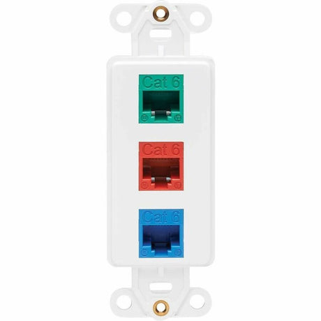 Eaton Tripp Lite Series Center Plate Insert, Decora Style - Vertical, 3 Ports, TAA