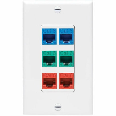 Eaton Tripp Lite Series Center Plate Insert, Decora Style - Vertical, 6 Ports, TAA