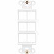 Eaton Tripp Lite Series Center Plate Insert, Decora Style - Vertical, 6 Ports, TAA