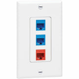 Eaton Tripp Lite Series Single-Gang Faceplate, Decora Style - Vertical, White, TAA