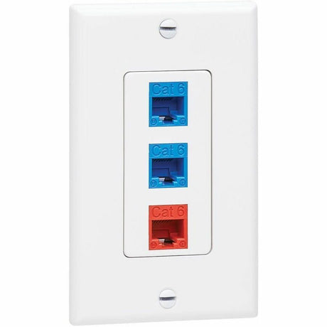 Eaton Tripp Lite Series Single-Gang Faceplate, Decora Style - Vertical, White, TAA