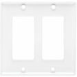 Eaton Tripp Lite Series Double-Gang Faceplate, Decora Style - Vertical, White, TAA