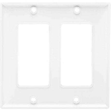 Eaton Tripp Lite Series Double-Gang Faceplate, Decora Style - Vertical, White, TAA
