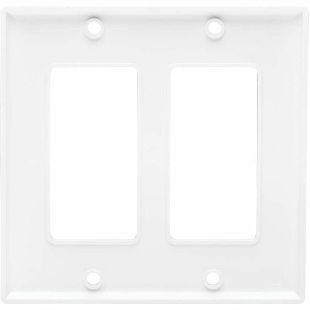 Eaton Tripp Lite Series Double-Gang Faceplate, Decora Style - Vertical, White, TAA