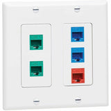 Eaton Tripp Lite Series Double-Gang Faceplate, Decora Style - Vertical, White, TAA