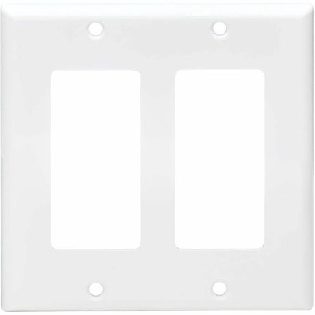 Eaton Tripp Lite Series Double-Gang Faceplate, Decora Style - Vertical, White, TAA