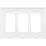 Eaton Tripp Lite Series Triple-Gang Faceplate, Decora Style - Vertical, White, TAA