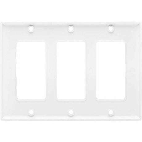 Eaton Tripp Lite Series Triple-Gang Faceplate, Decora Style - Vertical, White, TAA
