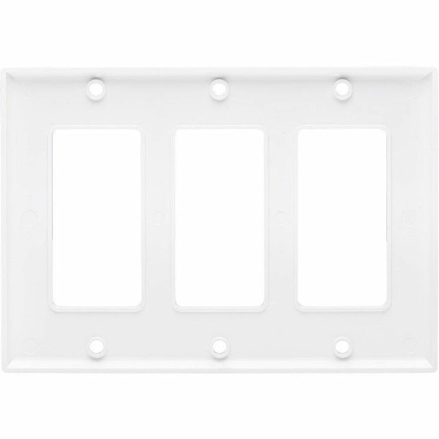 Eaton Tripp Lite Series Triple-Gang Faceplate, Decora Style - Vertical, White, TAA