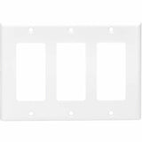 Eaton Tripp Lite Series Triple-Gang Faceplate, Decora Style - Vertical, White, TAA