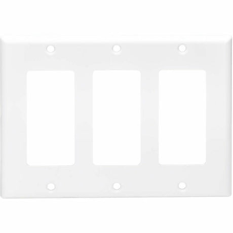 Eaton Tripp Lite Series Triple-Gang Faceplate, Decora Style - Vertical, White, TAA