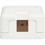 Eaton Tripp Lite Series Surface-Mount Box for Keystone Jack - 1 Port, White, TAA