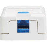 Eaton Tripp Lite Series Surface-Mount Box for Keystone Jack - 1 Port, White, TAA