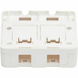Eaton Tripp Lite Series Surface-Mount Box for Keystone Jacks - 2 Ports, White, TAA