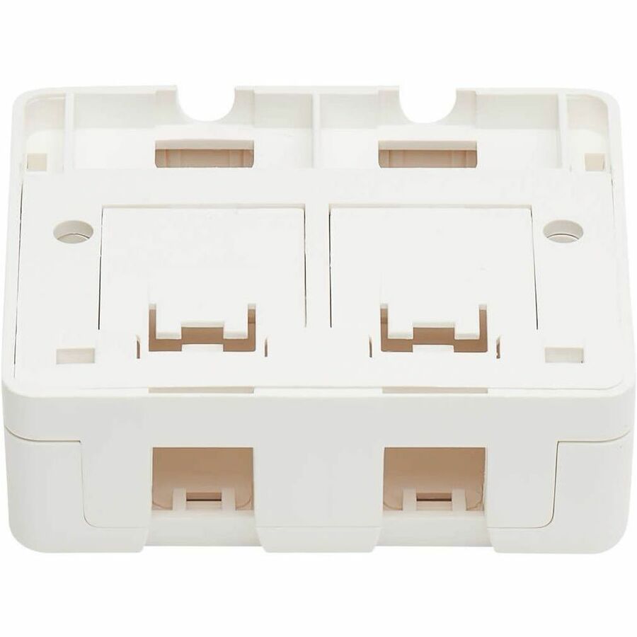 Eaton Tripp Lite Series Surface-Mount Box for Keystone Jacks - 2 Ports, White, TAA