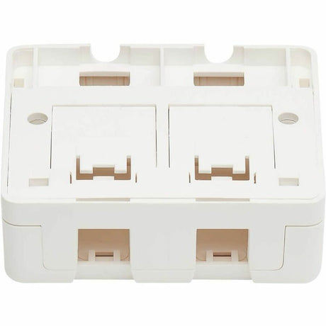 Eaton Tripp Lite Series Surface-Mount Box for Keystone Jacks - 2 Ports, White, TAA