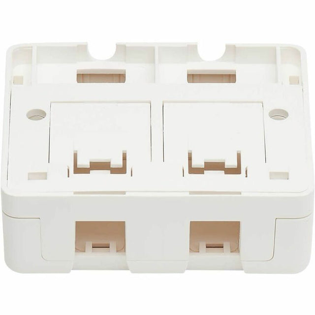 Eaton Tripp Lite Series Surface-Mount Box for Keystone Jacks - 2 Ports, White, TAA