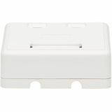 Eaton Tripp Lite Series Surface-Mount Box for Keystone Jacks - 2 Ports, White, TAA