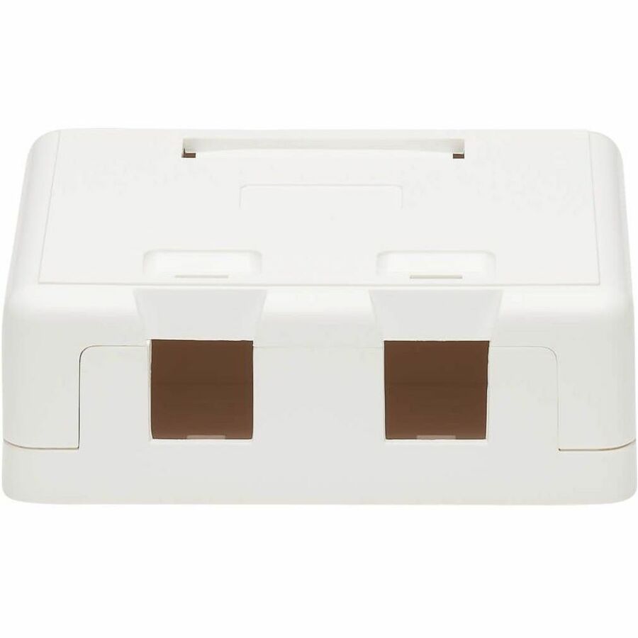 Eaton Tripp Lite Series Surface-Mount Box for Keystone Jacks - 2 Ports, White, TAA