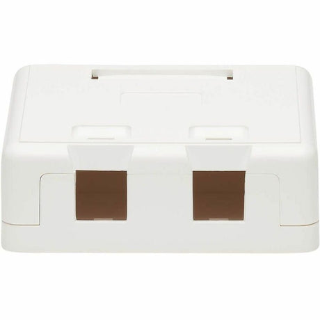 Eaton Tripp Lite Series Surface-Mount Box for Keystone Jacks - 2 Ports, White, TAA