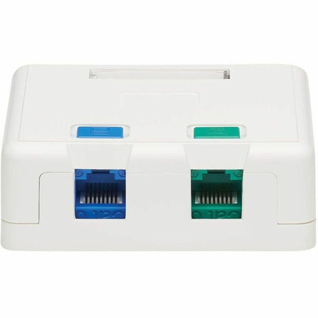Eaton Tripp Lite Series Surface-Mount Box for Keystone Jacks - 2 Ports, White, TAA