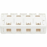 Eaton Tripp Lite Series Surface-Mount Box for Keystone Jacks - 4 Ports, White, TAA