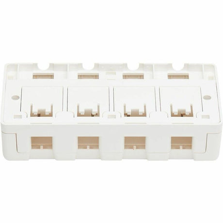 Eaton Tripp Lite Series Surface-Mount Box for Keystone Jacks - 4 Ports, White, TAA