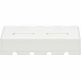 Eaton Tripp Lite Series Surface-Mount Box for Keystone Jacks - 4 Ports, White, TAA