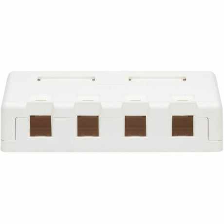 Eaton Tripp Lite Series Surface-Mount Box for Keystone Jacks - 4 Ports, White, TAA