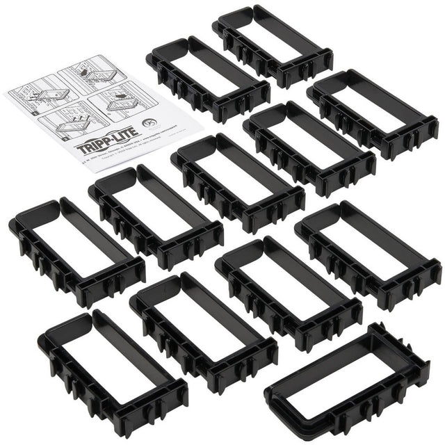 Eaton Tripp Lite Series Cable Management Rings for Rack Enclosures - Button Mount, Small, 2 x 4 in., 12 Pack