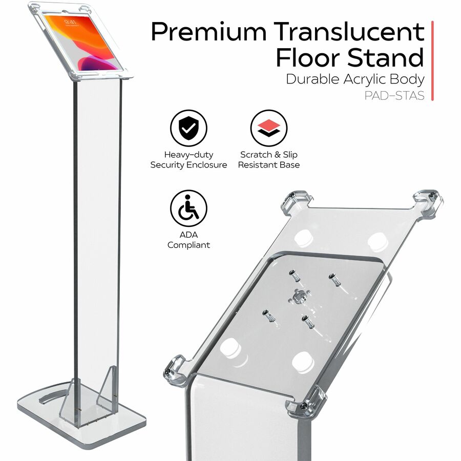 CTA Digital Premium Security Translucent Acrylic Stand for 10.2-inch iPad (7th/ 8th/ 9th Gen) & More