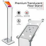 CTA Digital Premium Security Translucent Acrylic Stand for 10.2-inch iPad (7th/ 8th/ 9th Gen) & More