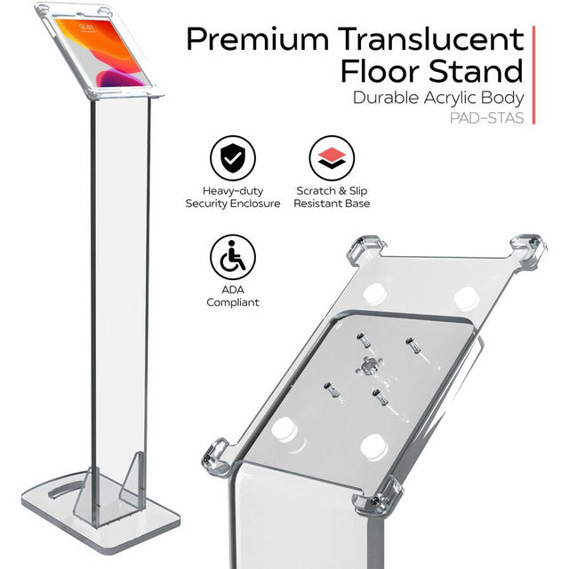 CTA Digital Premium Security Translucent Acrylic Stand for 10.2-inch iPad (7th/ 8th/ 9th Gen) & More