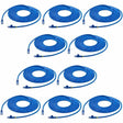 StarTech.com 15 ft. CAT6 Ethernet Cable - 10 Pack - ETL Verified - Blue CAT6 Patch Cord - Snagless RJ45 Connectors - 24 AWG - UTP