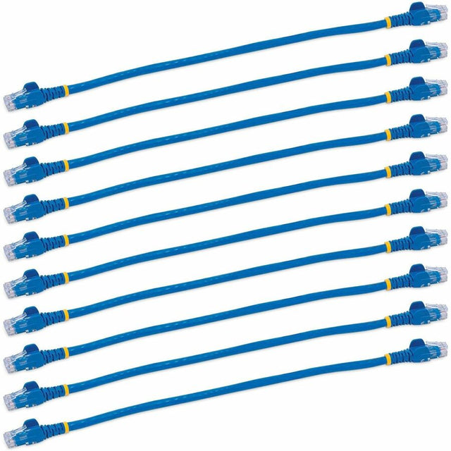 StarTech.com 1 ft. CAT6 Ethernet Cable - 10 Pack - ETL Verified - Blue CAT6 Patch Cord - Snagless RJ45 Connectors - 24 AWG - UTP