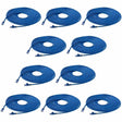 StarTech.com 25 ft. CAT6 Ethernet Cable - 10 Pack - ETL Verified - Blue CAT6 Patch Cord - Snagless RJ45 Connectors - 24 AWG - UTP