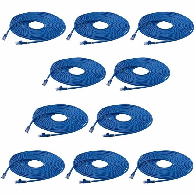 StarTech.com 25 ft. CAT6 Ethernet Cable - 10 Pack - ETL Verified - Blue CAT6 Patch Cord - Snagless RJ45 Connectors - 24 AWG - UTP