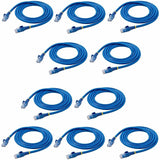 StarTech.com 5 ft. CAT6 Ethernet Cable - 10 Pack - ETL Verified - Blue CAT6 Patch Cord - Snagless RJ45 Connectors - 24 AWG - UTP