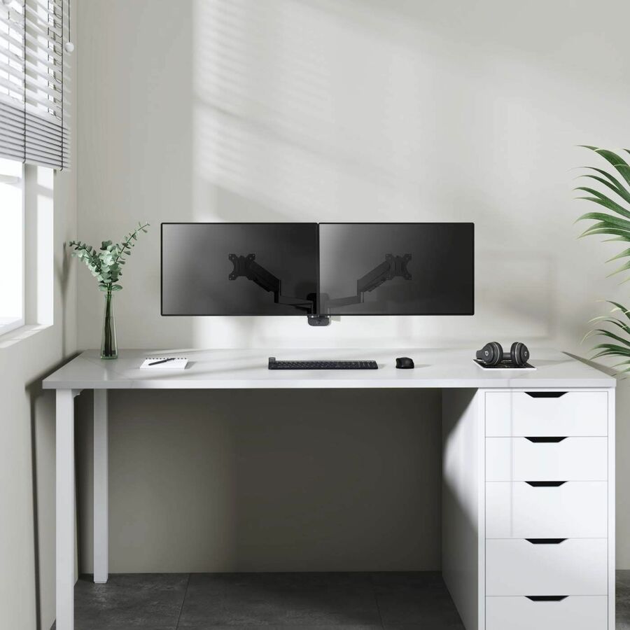 Manhattan 461627 Wall Mount for Monitor, Display, TV, Flat Panel Display, Curved Screen Display - Black