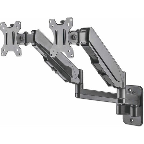 Manhattan 461627 Wall Mount for Monitor, Display, TV, Flat Panel Display, Curved Screen Display - Black