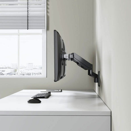 Manhattan 461627 Wall Mount for Monitor, Display, TV, Flat Panel Display, Curved Screen Display - Black