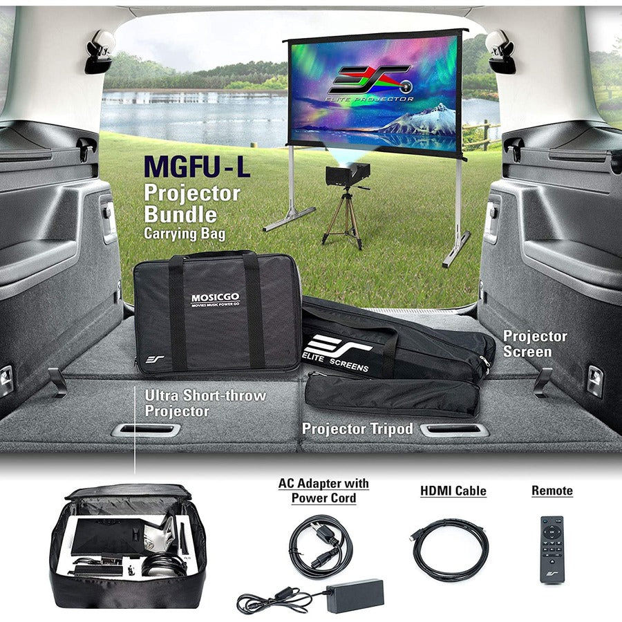 EliteProjector MosicGO MGFU-L Ultra Short Throw DLP Projector - 16:9 - Portable, Ceiling Mountable - Black