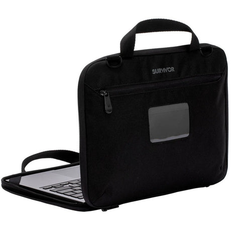 Griffin Survivor Carrying Case (Briefcase) for 11.6" Google Chromebook, Notebook, Tablet, Battery, Charger, Cable, Accessories - Black